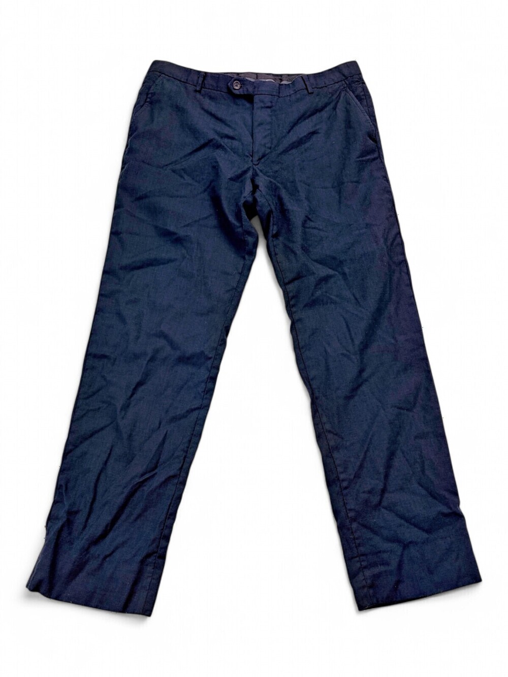 Pronto Uomo Men's 100% Wool Dress Pants Waist 36 Navy
